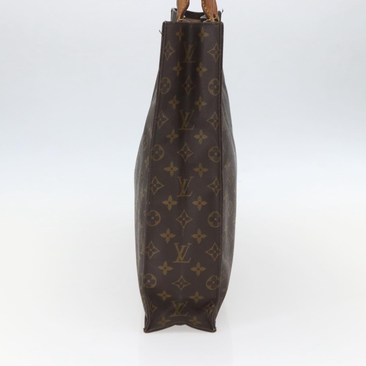 LOUIS VUITTON Monogram Sac Plat Hand Bag M51140 LV Auth 157654
