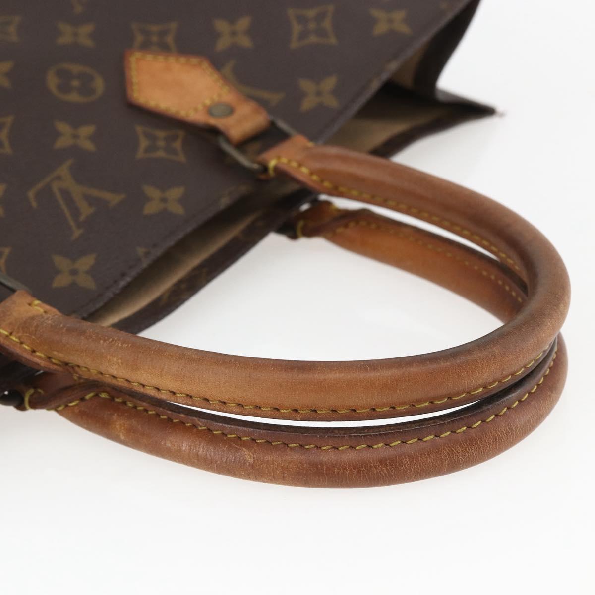 LOUIS VUITTON Monogram Sac Plat Hand Bag M51140 LV Auth 157654