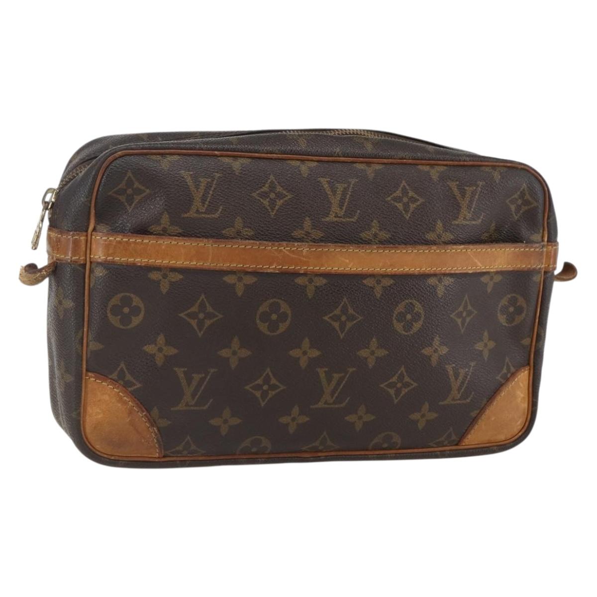 LOUIS VUITTON Monogram Compiegne 28 Clutch Bag M51845 LV Auth 157660