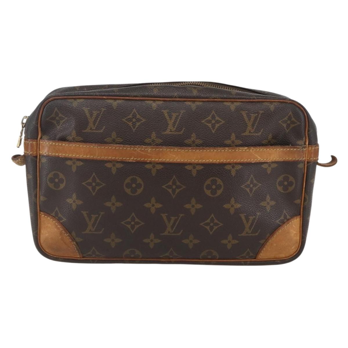 LOUIS VUITTON Monogram Compiegne 28 Clutch Bag M51845 LV Auth 157660