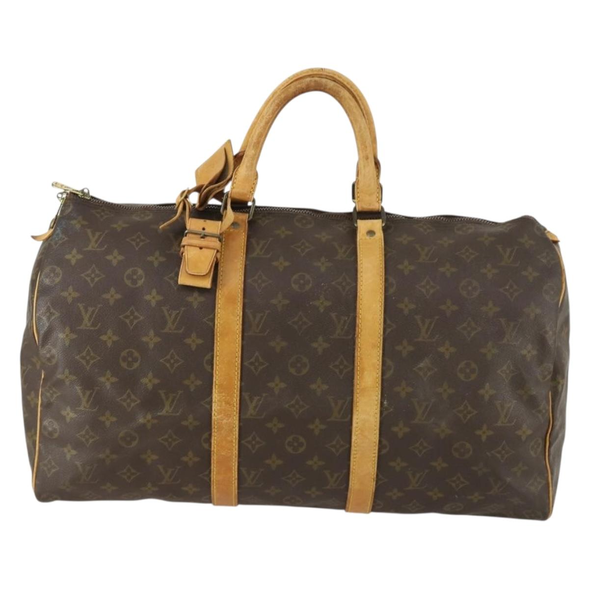 LOUIS VUITTON Monogram Keepall 50 Boston Bag M41426 LV Auth 157661