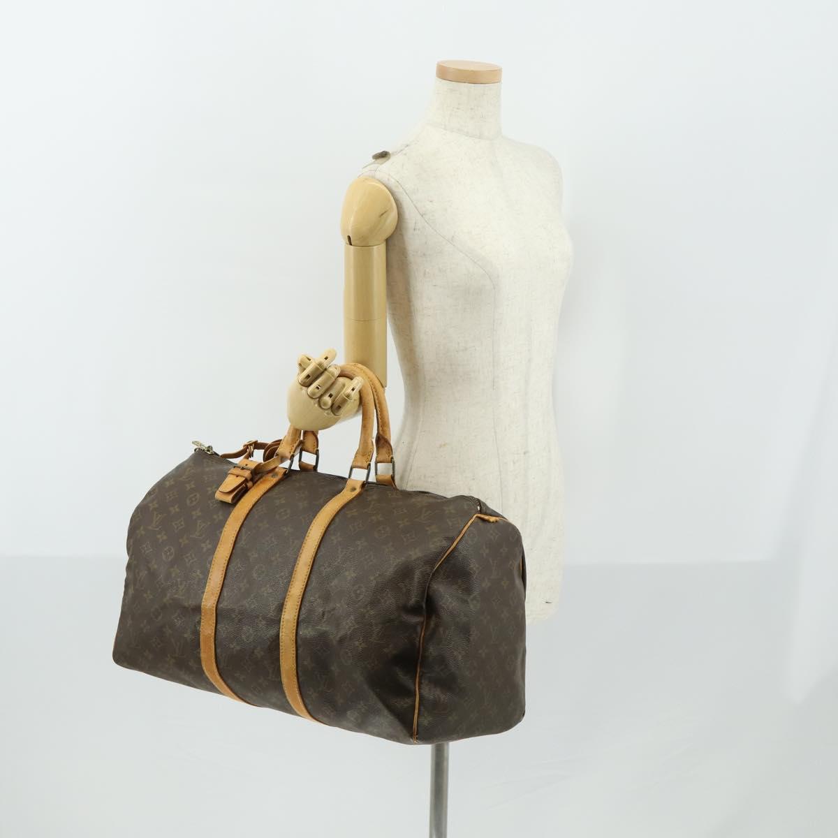 LOUIS VUITTON Monogram Keepall 50 Boston Bag M41426 LV Auth 157661