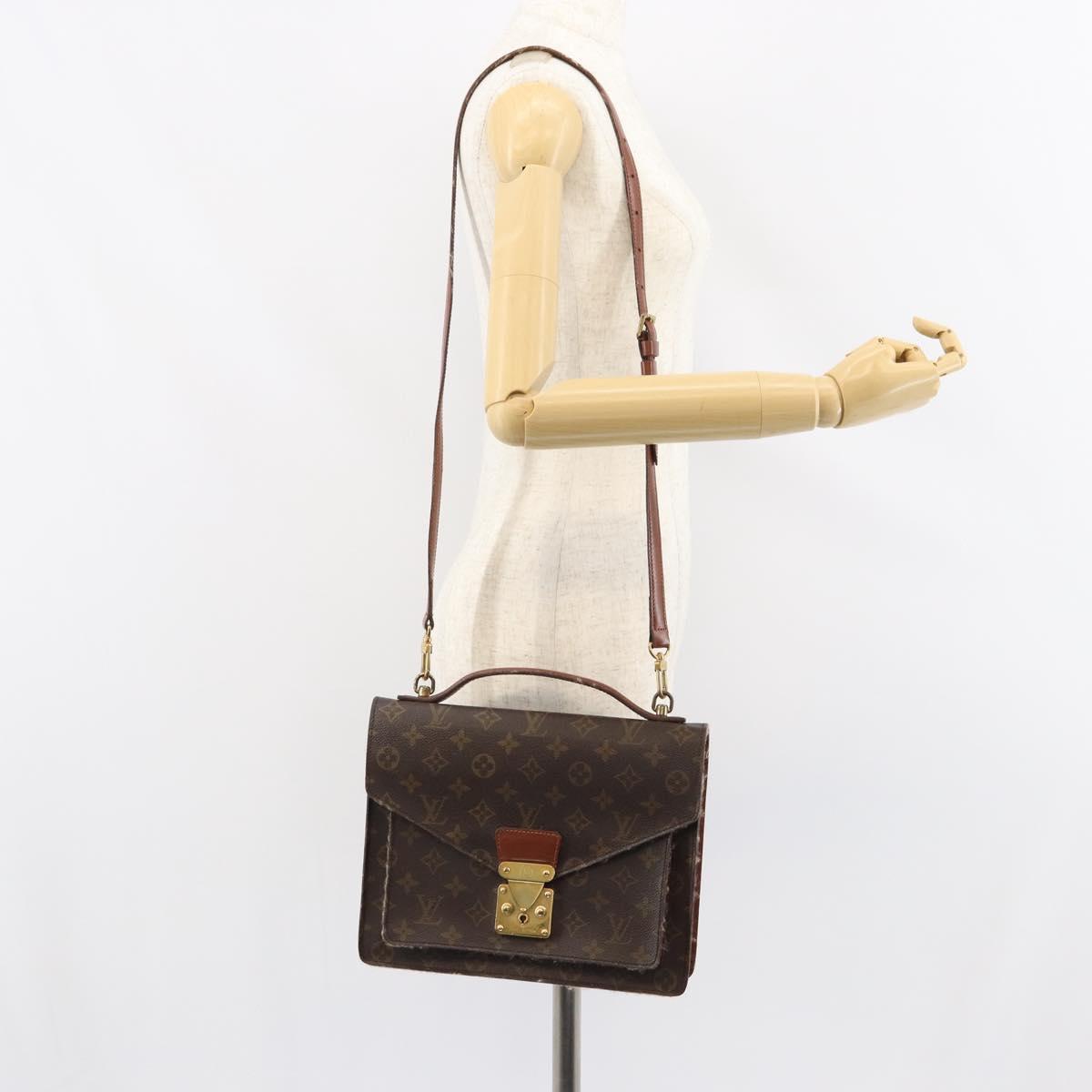 LOUIS VUITTON Monogram Monceau 28 Hand Bag M51185 LV Auth 157663