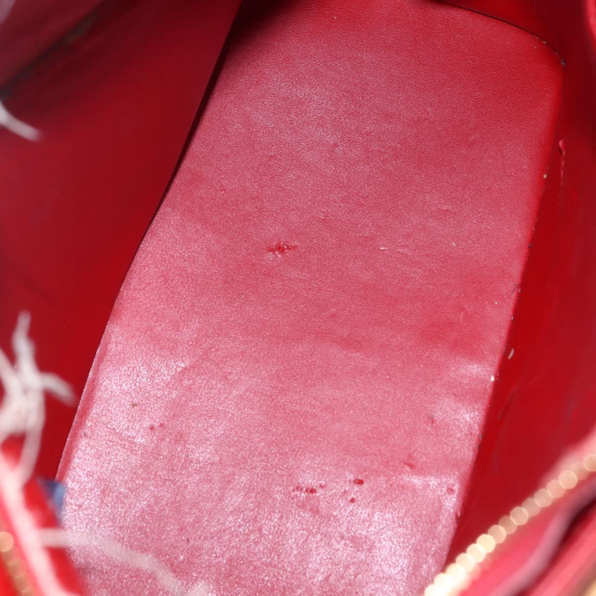 LOUIS VUITTON Monogram Vernis Houston Hand Bag Rouge M91092 LV Auth 157674