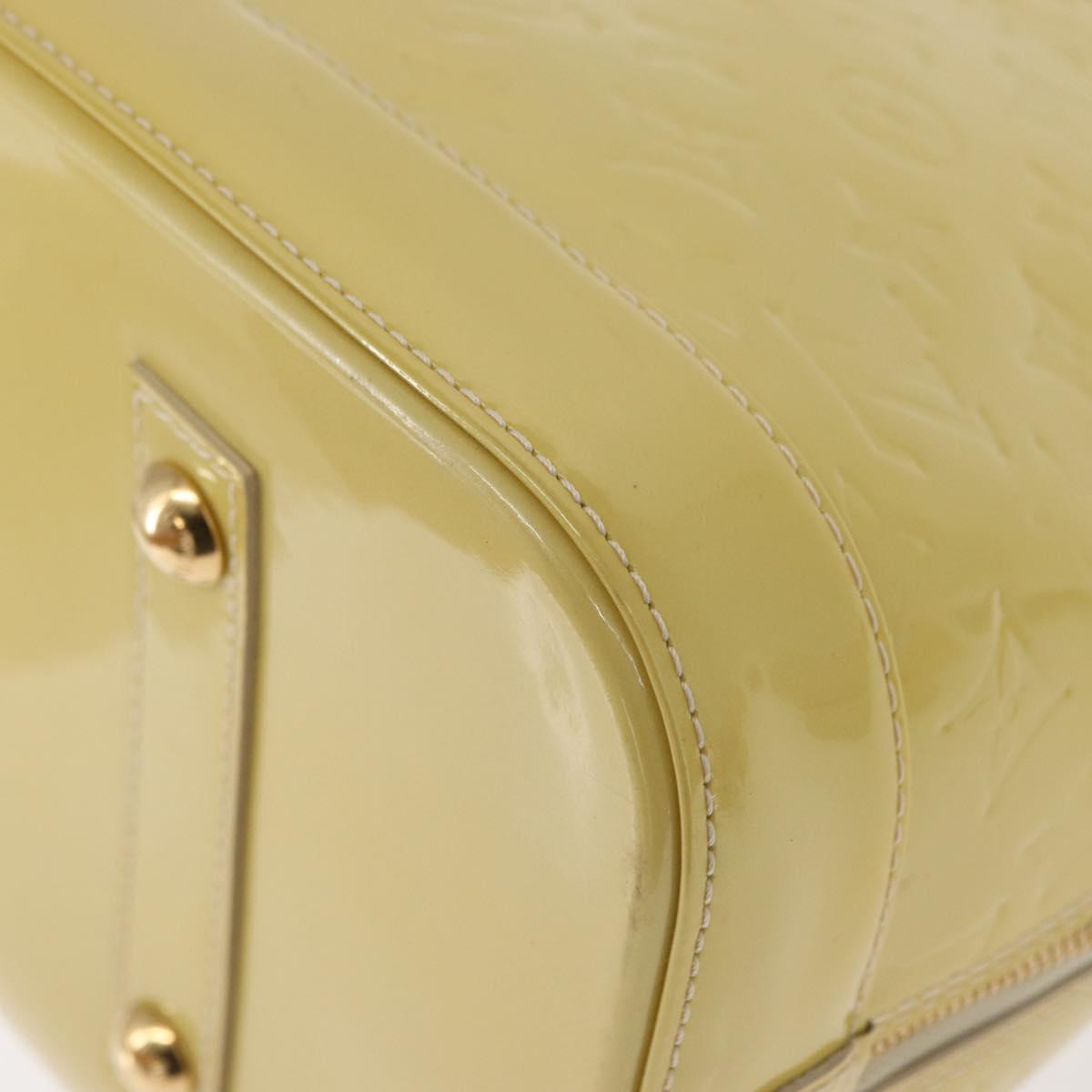 LOUIS VUITTON Monogram Vernis Alma PM Hand Bag Broncorail M91445 LV Auth 157676