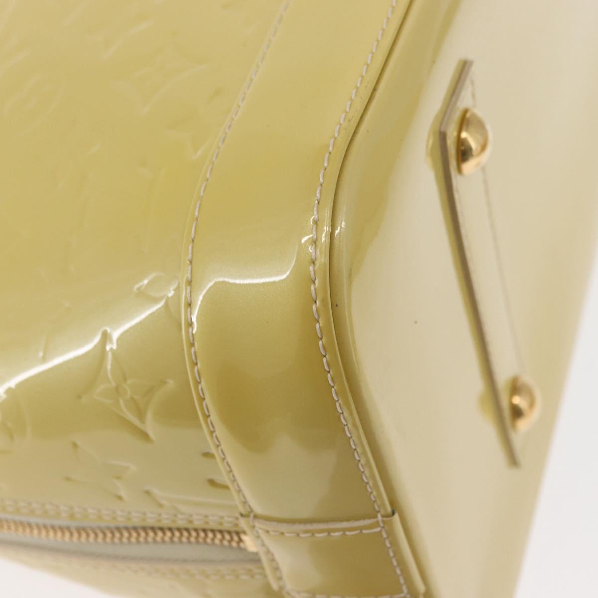 LOUIS VUITTON Monogram Vernis Alma PM Hand Bag Broncorail M91445 LV Auth 157676