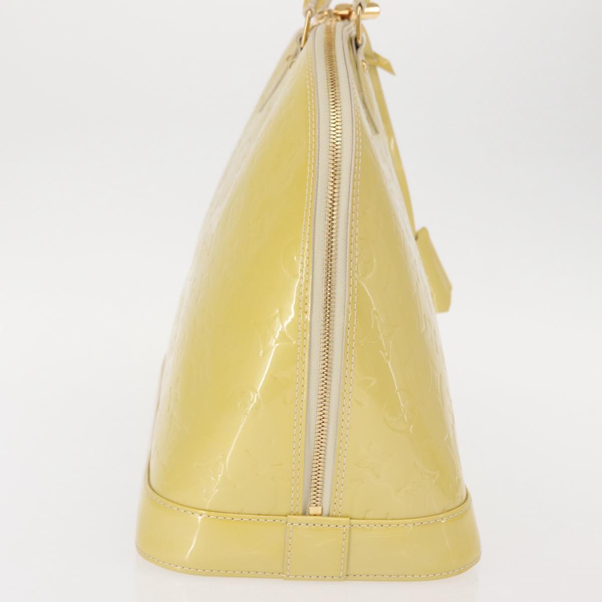 LOUIS VUITTON Monogram Vernis Alma PM Hand Bag Broncorail M91445 LV Auth 157676