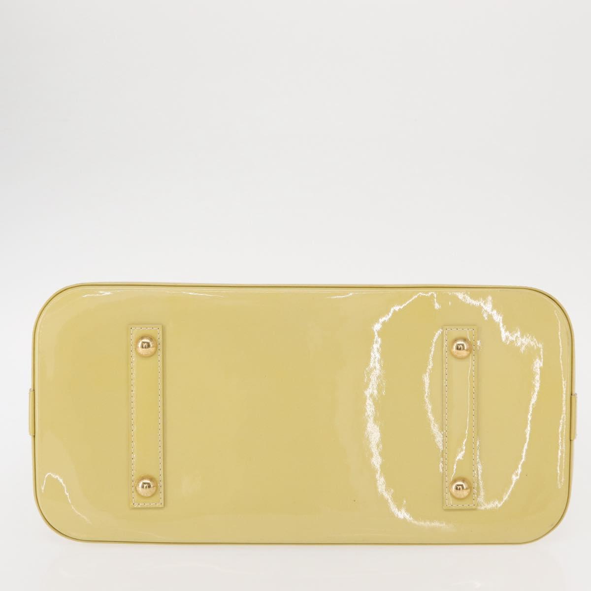 LOUIS VUITTON Monogram Vernis Alma PM Hand Bag Broncorail M91445 LV Auth 157676