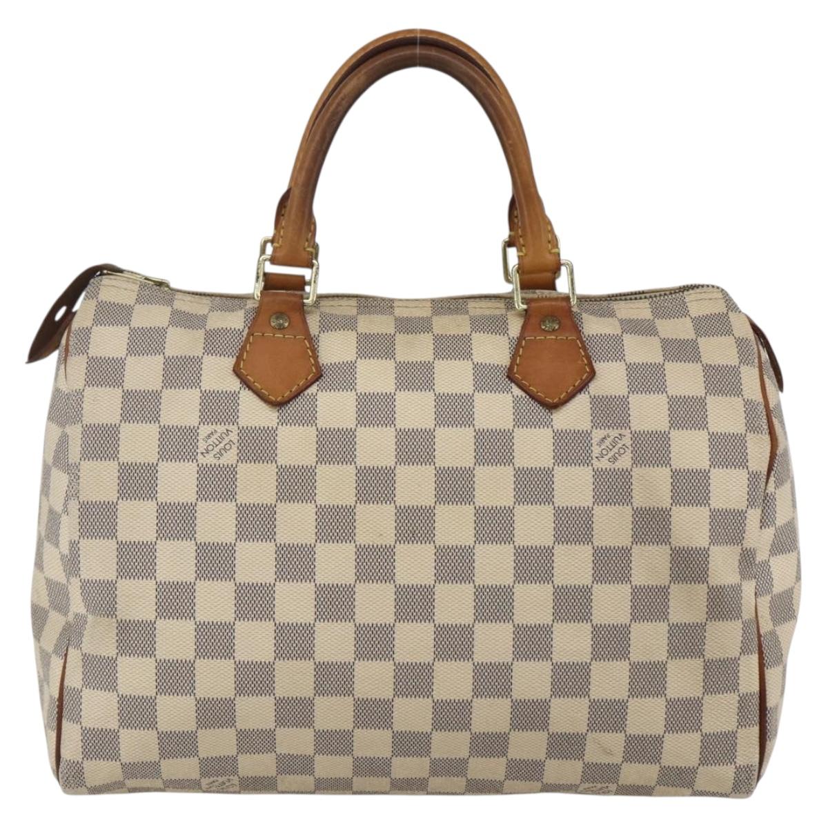 LOUIS VUITTON Damier Azur Speedy 30 Hand Bag N41533 LV Auth 157685