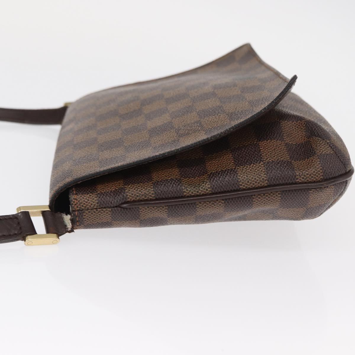 LOUIS VUITTON Damier Ebene Musette Tango Shoulder Bag N51301 LV Auth 157718