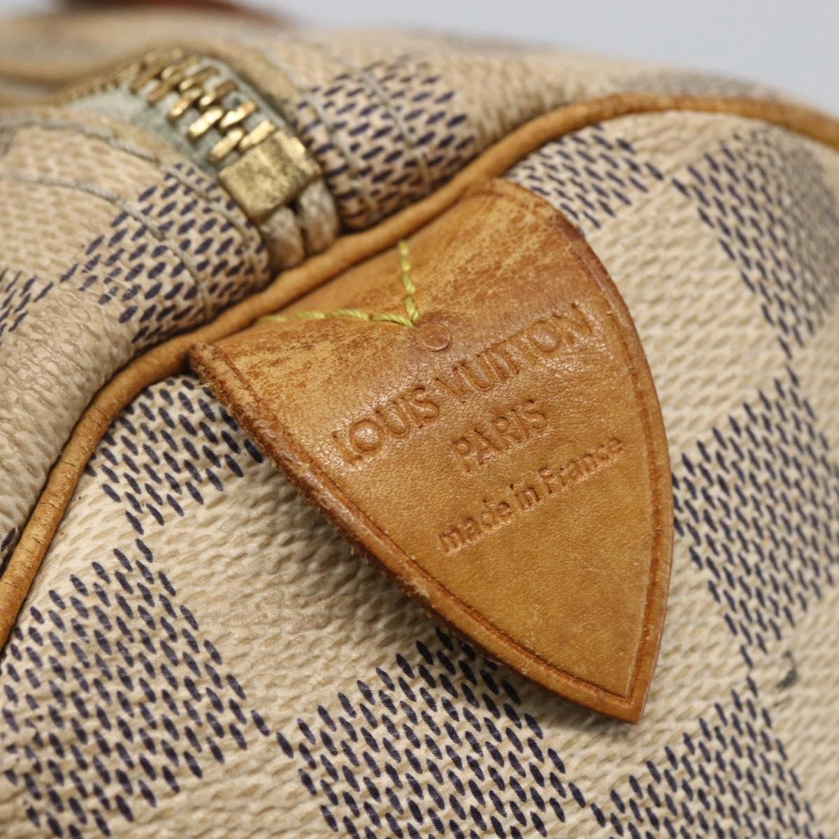 LOUIS VUITTON Damier Azur Speedy 30 Hand Bag N41533 LV Auth 157725