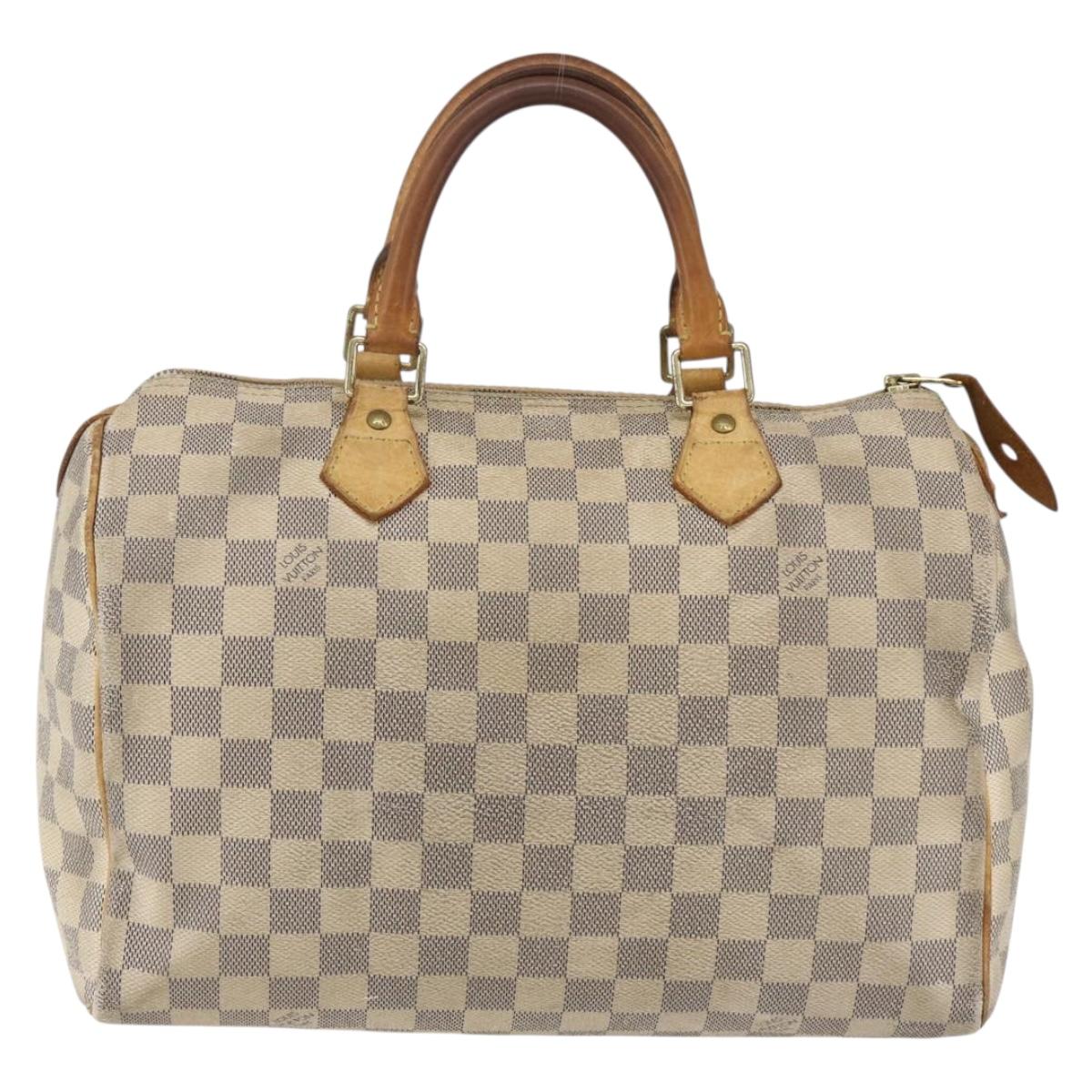 LOUIS VUITTON Damier Azur Speedy 30 Hand Bag N41533 LV Auth 157725