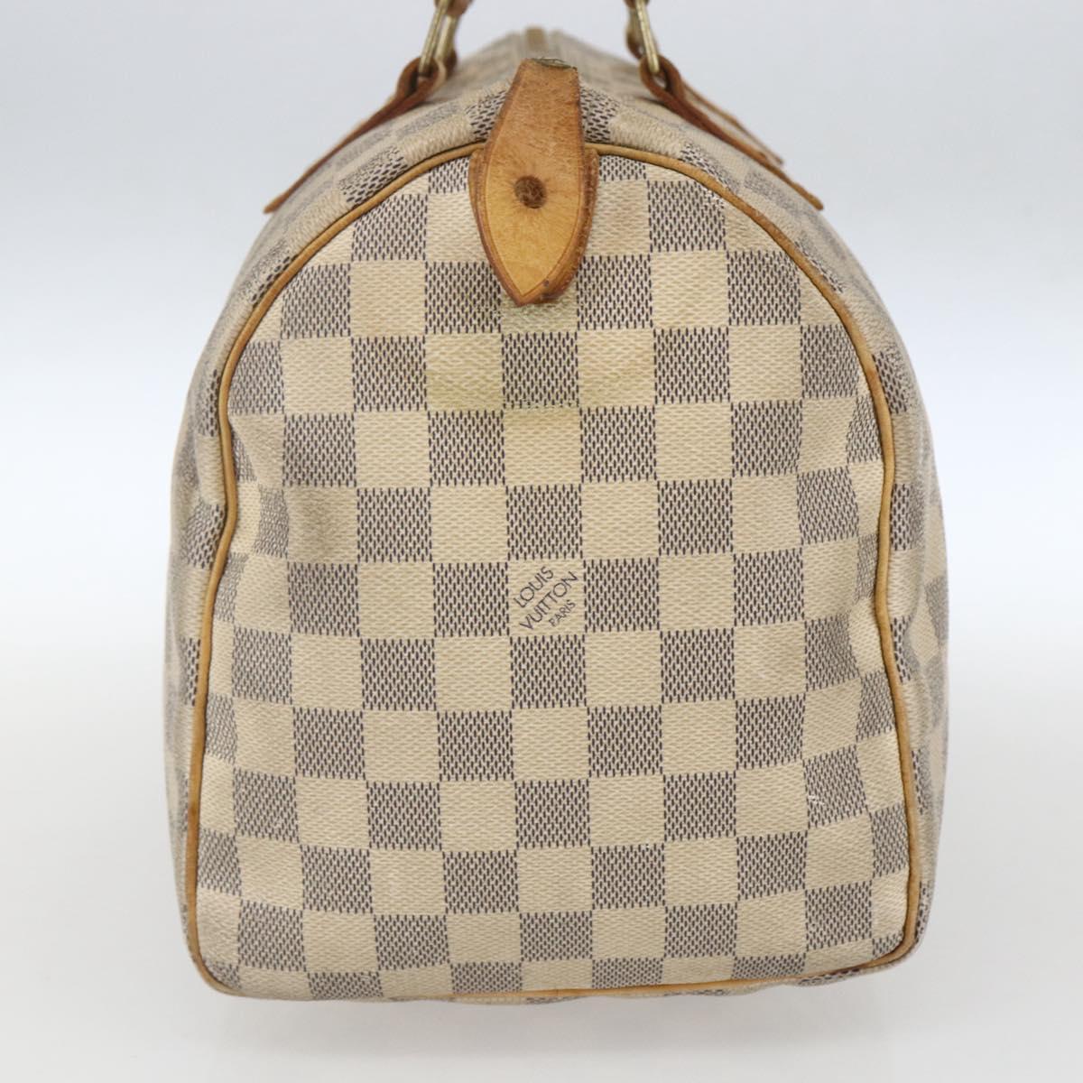 LOUIS VUITTON Damier Azur Speedy 30 Hand Bag N41533 LV Auth 157725