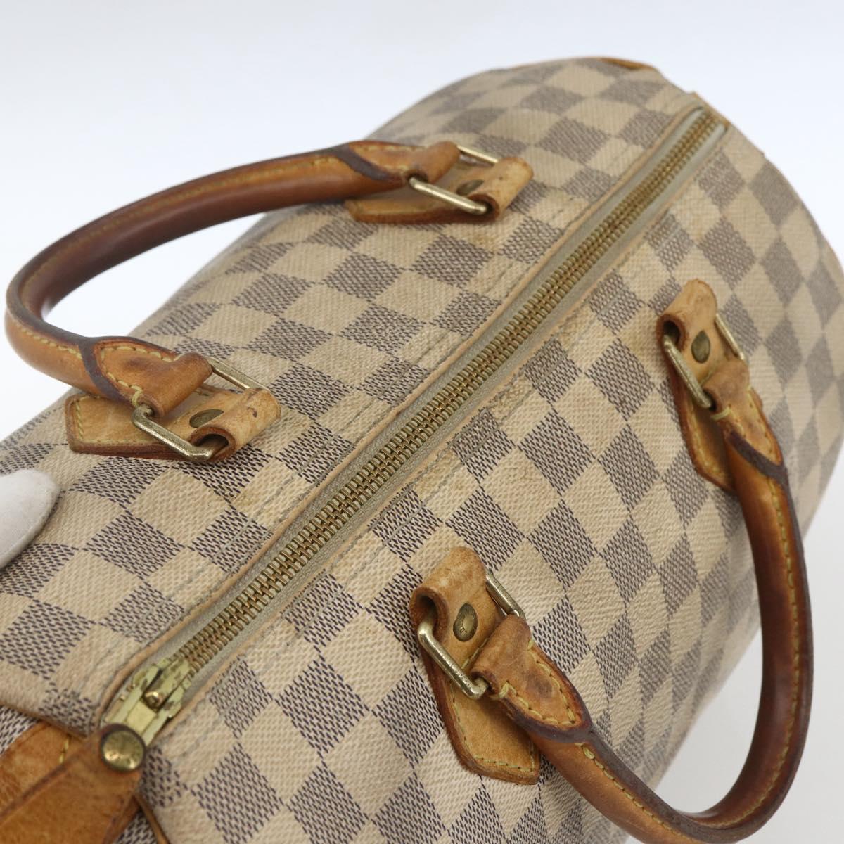 LOUIS VUITTON Damier Azur Speedy 30 Hand Bag N41533 LV Auth 157725