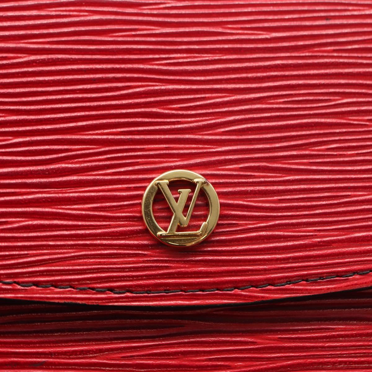 LOUIS VUITTON Epi Montaigne 27 Clutch Bag Red M52657 LV Auth 157734