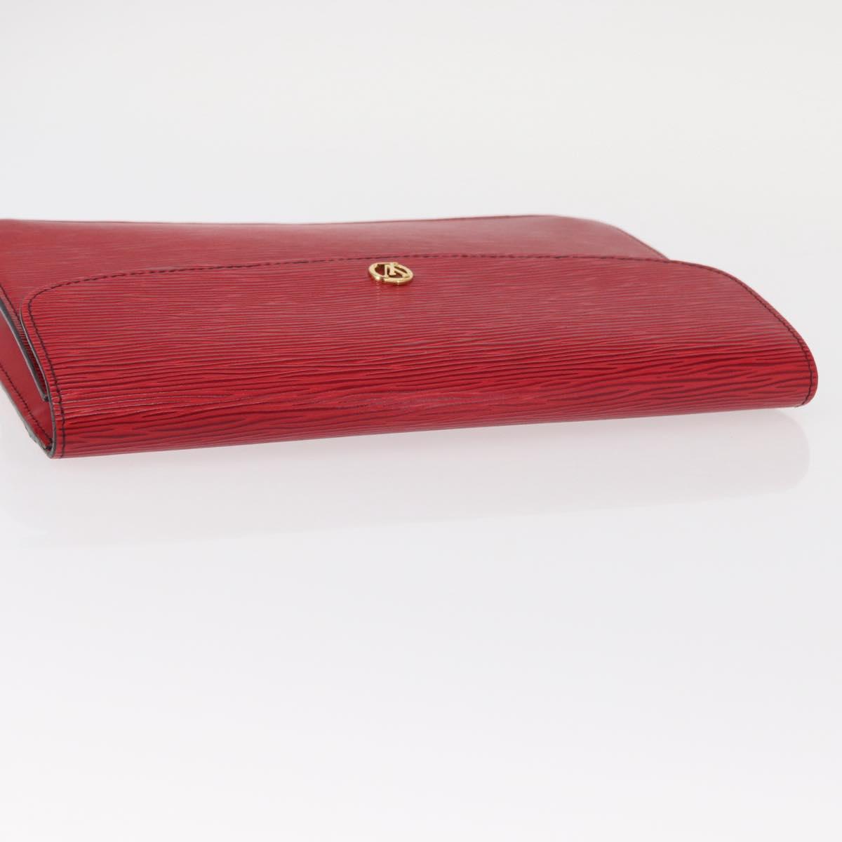 LOUIS VUITTON Epi Montaigne 27 Clutch Bag Red M52657 LV Auth 157734