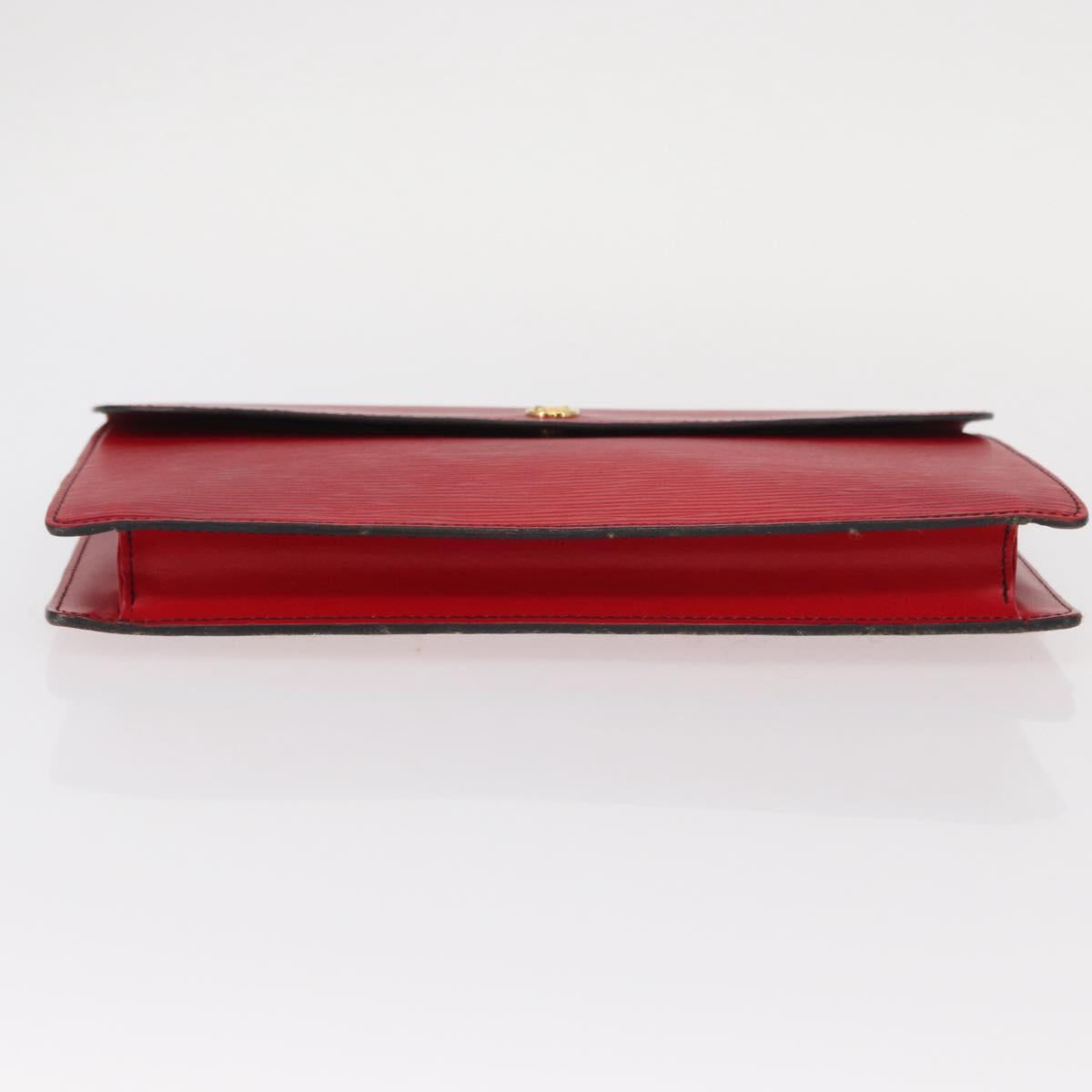 LOUIS VUITTON Epi Montaigne 27 Clutch Bag Red M52657 LV Auth 157734