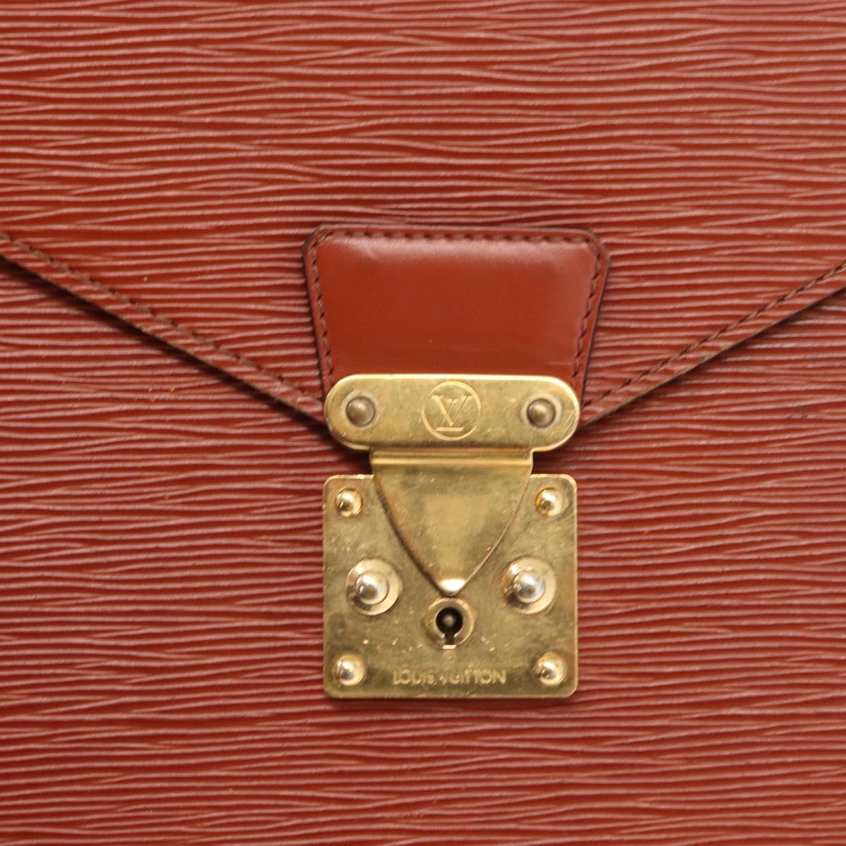 LOUIS VUITTON Epi Serviette Conseiller Briefcase Brown M54423 LV Auth 157735