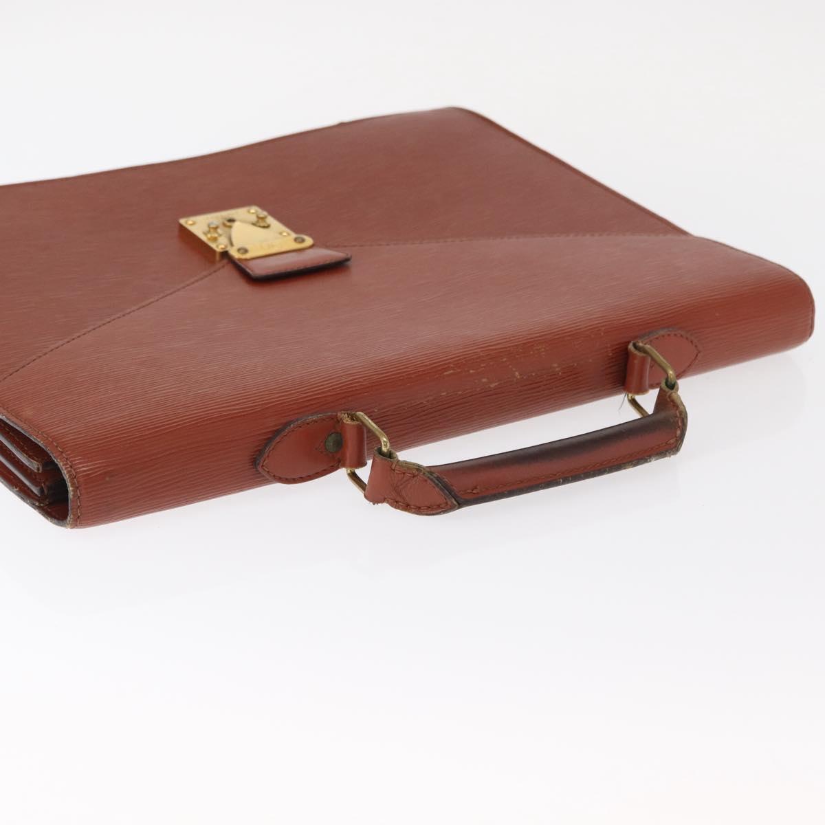 LOUIS VUITTON Epi Serviette Conseiller Briefcase Brown M54423 LV Auth 157735