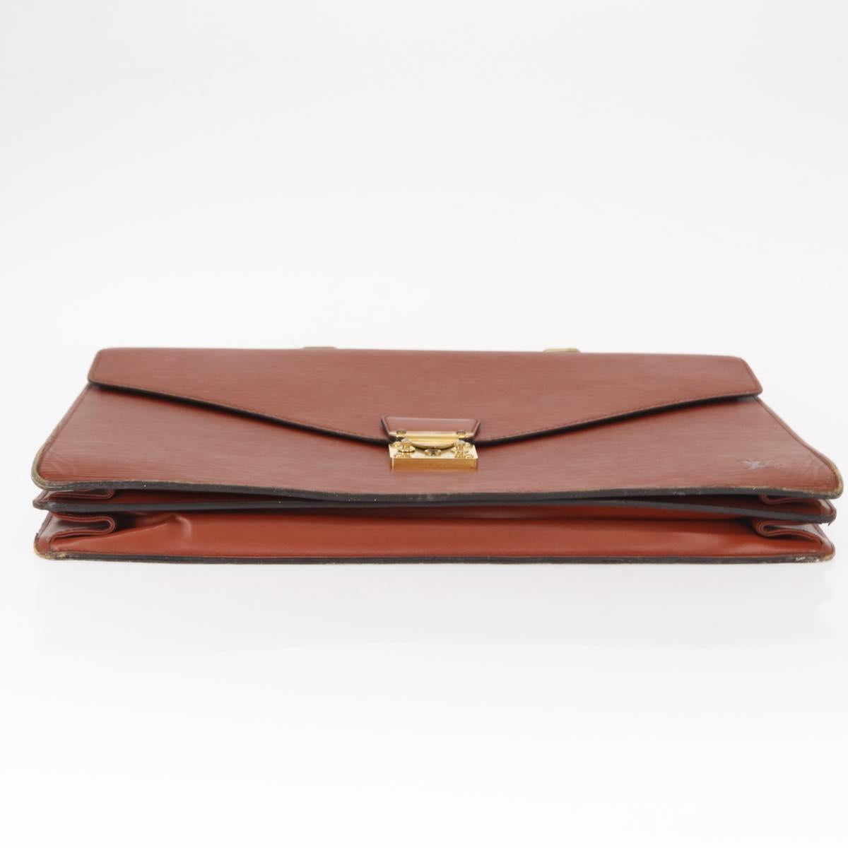 LOUIS VUITTON Epi Serviette Conseiller Briefcase Brown M54423 LV Auth 157735