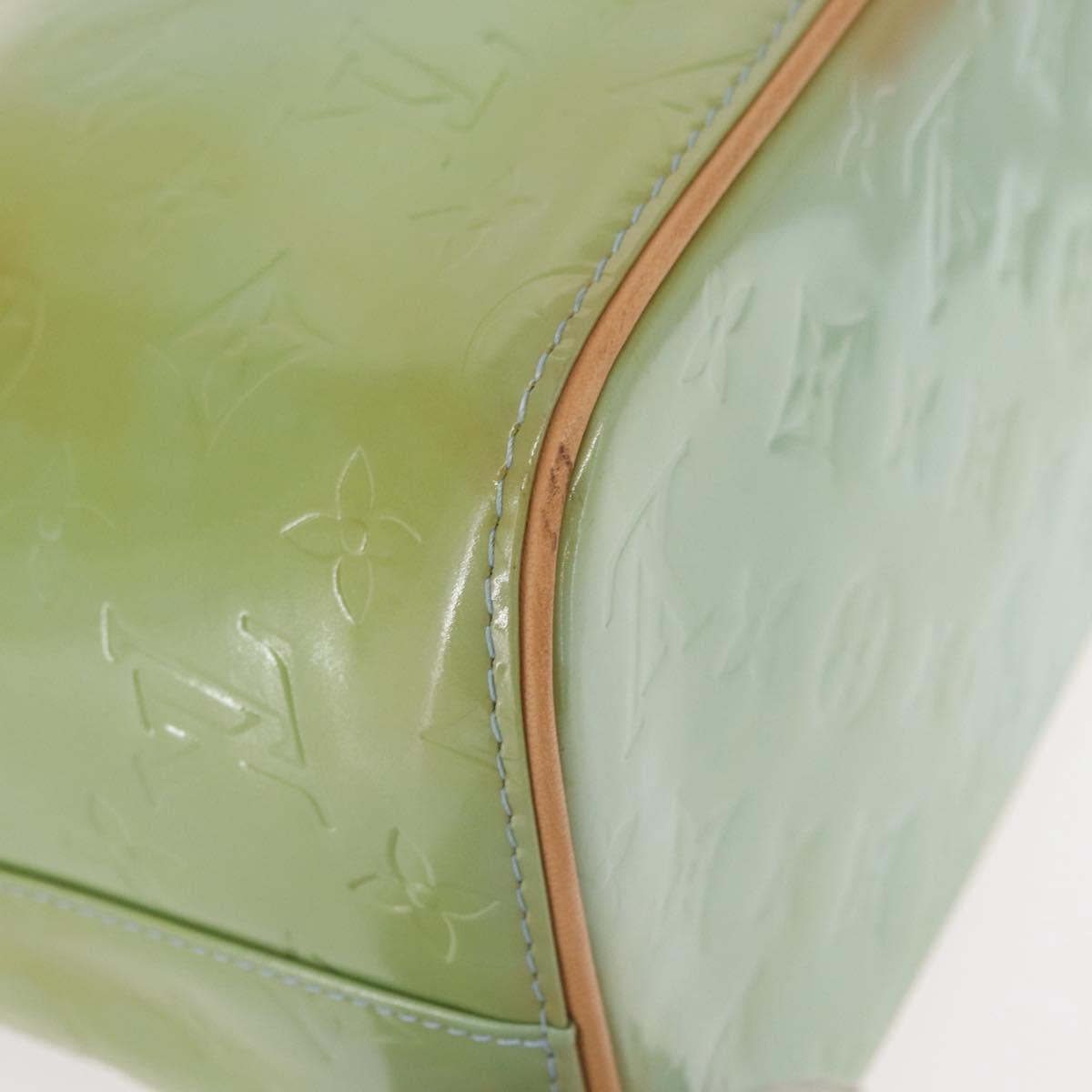 LOUIS VUITTON Monogram Vernis Houston Hand Bag Baby Blue M91005 LV Auth 157739