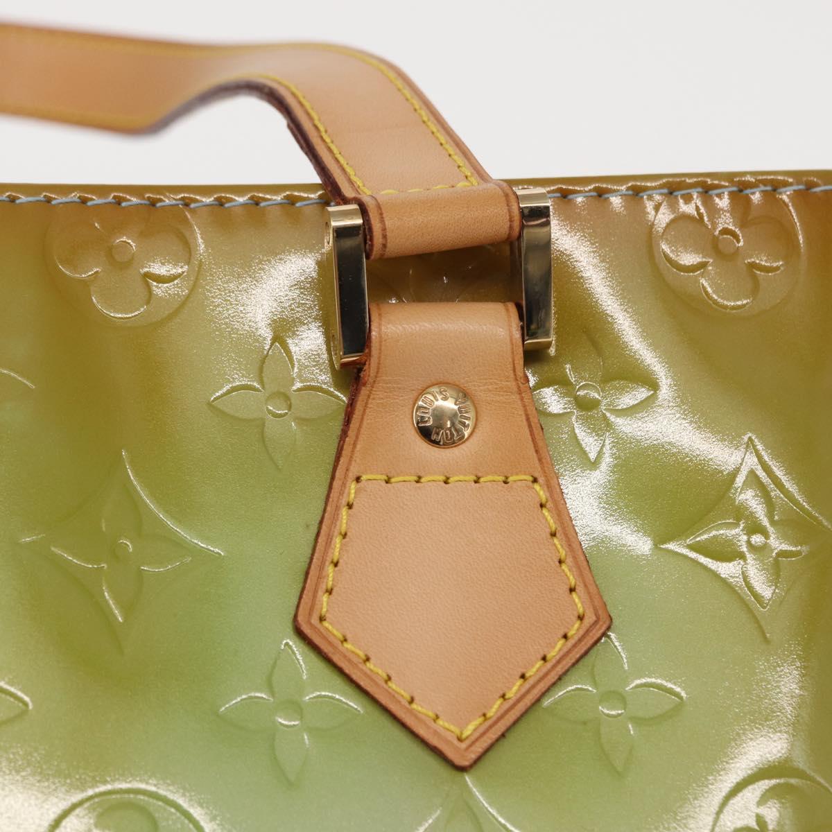 LOUIS VUITTON Monogram Vernis Houston Hand Bag Baby Blue M91005 LV Auth 157739