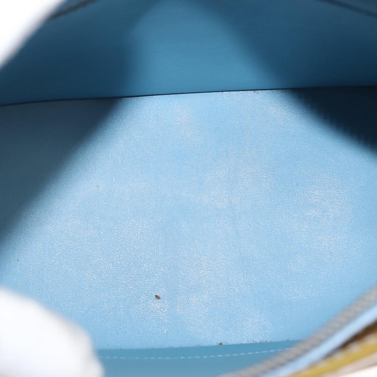 LOUIS VUITTON Monogram Vernis Houston Hand Bag Baby Blue M91005 LV Auth 157739