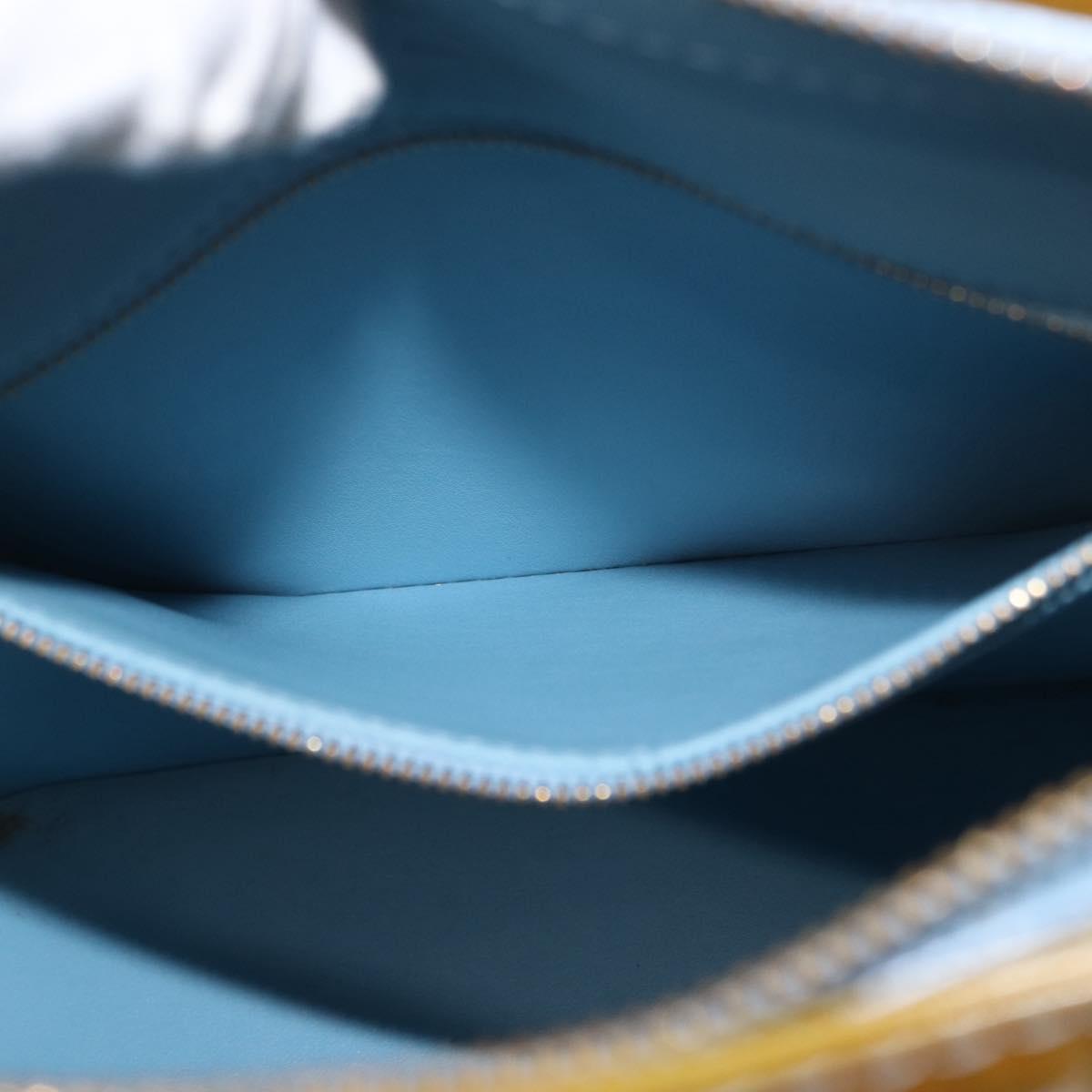 LOUIS VUITTON Monogram Vernis Houston Hand Bag Baby Blue M91005 LV Auth 157739