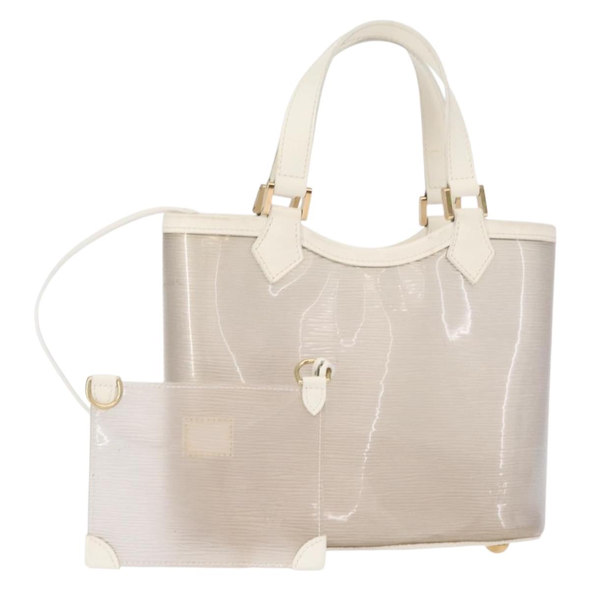 LOUIS VUITTON Epi Plage Mini lagoon Bay Hand Bag White M92263 LV Auth 157740
