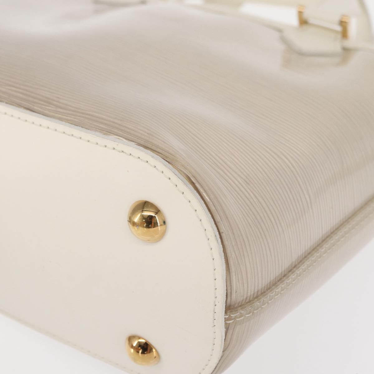 LOUIS VUITTON Epi Plage Mini lagoon Bay Hand Bag White M92263 LV Auth 157740