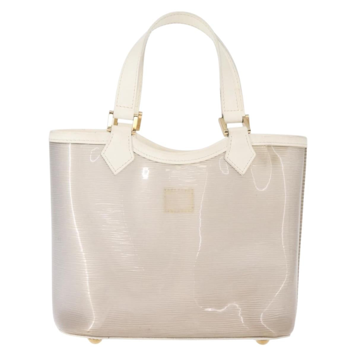 LOUIS VUITTON Epi Plage Mini lagoon Bay Hand Bag White M92263 LV Auth 157740