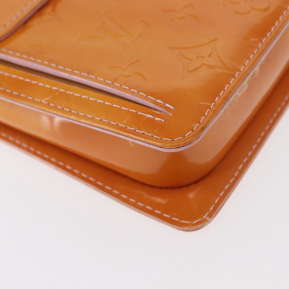LOUIS VUITTON Monogram Vernis Motto Pouch Marshmallow Pink M91312 LV Auth 157744
