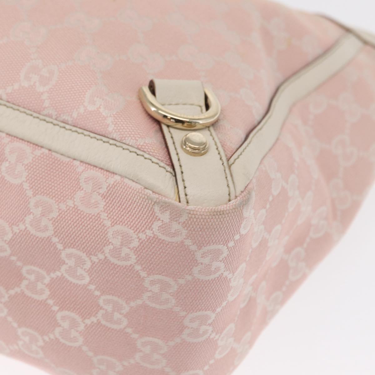 GUCCI GG Canvas Tote Bag Pink Gold 141472 Auth 157745