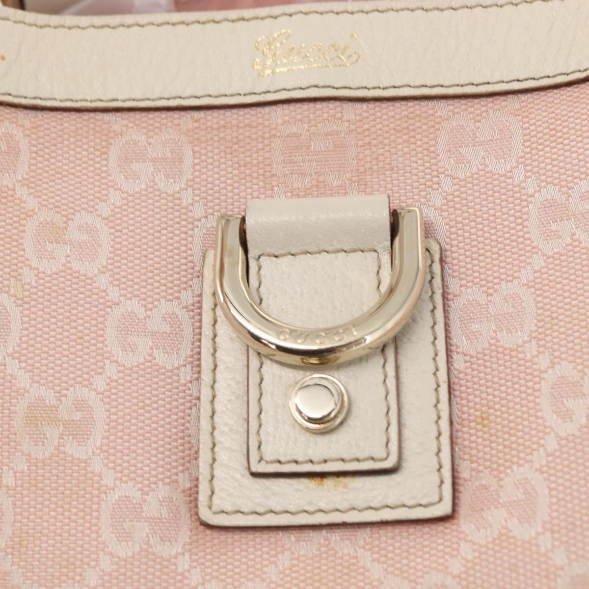 GUCCI GG Canvas Tote Bag Pink Gold 141472 Auth 157745