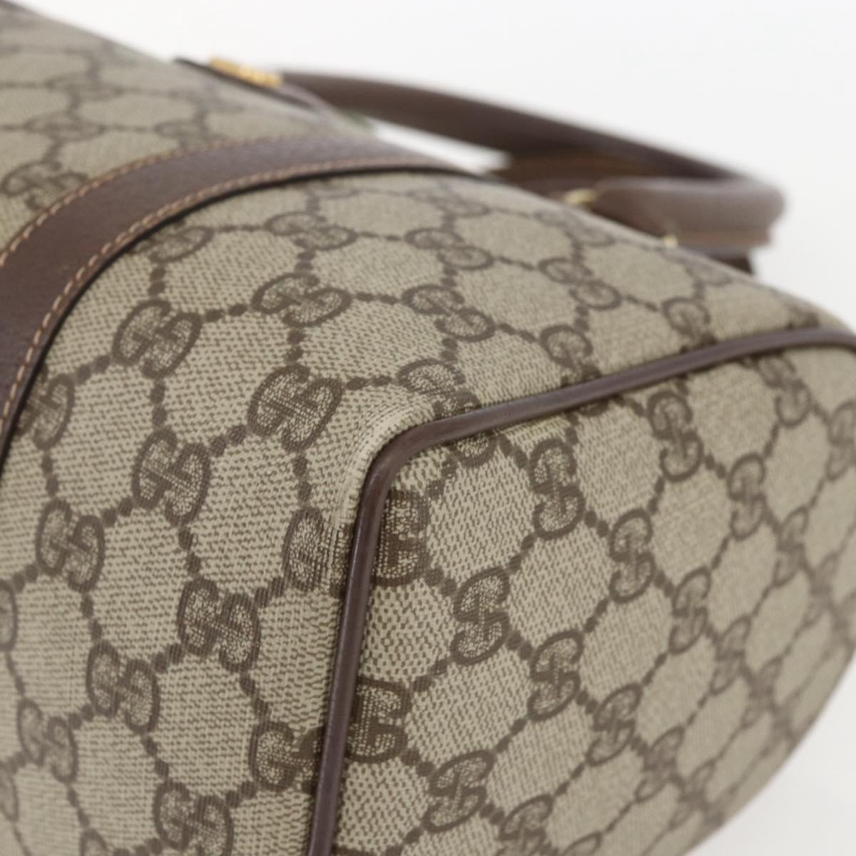 GUCCI GG Supreme Web Sherry Line Hand Bag PVC Beige Gold 002 39 6838 Auth 157749