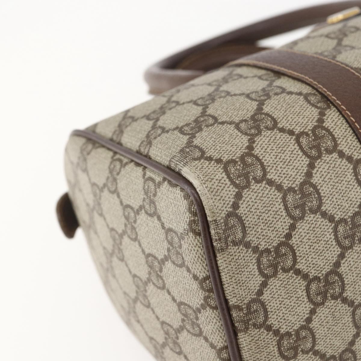 GUCCI GG Supreme Web Sherry Line Hand Bag PVC Beige Gold 002 39 6838 Auth 157749