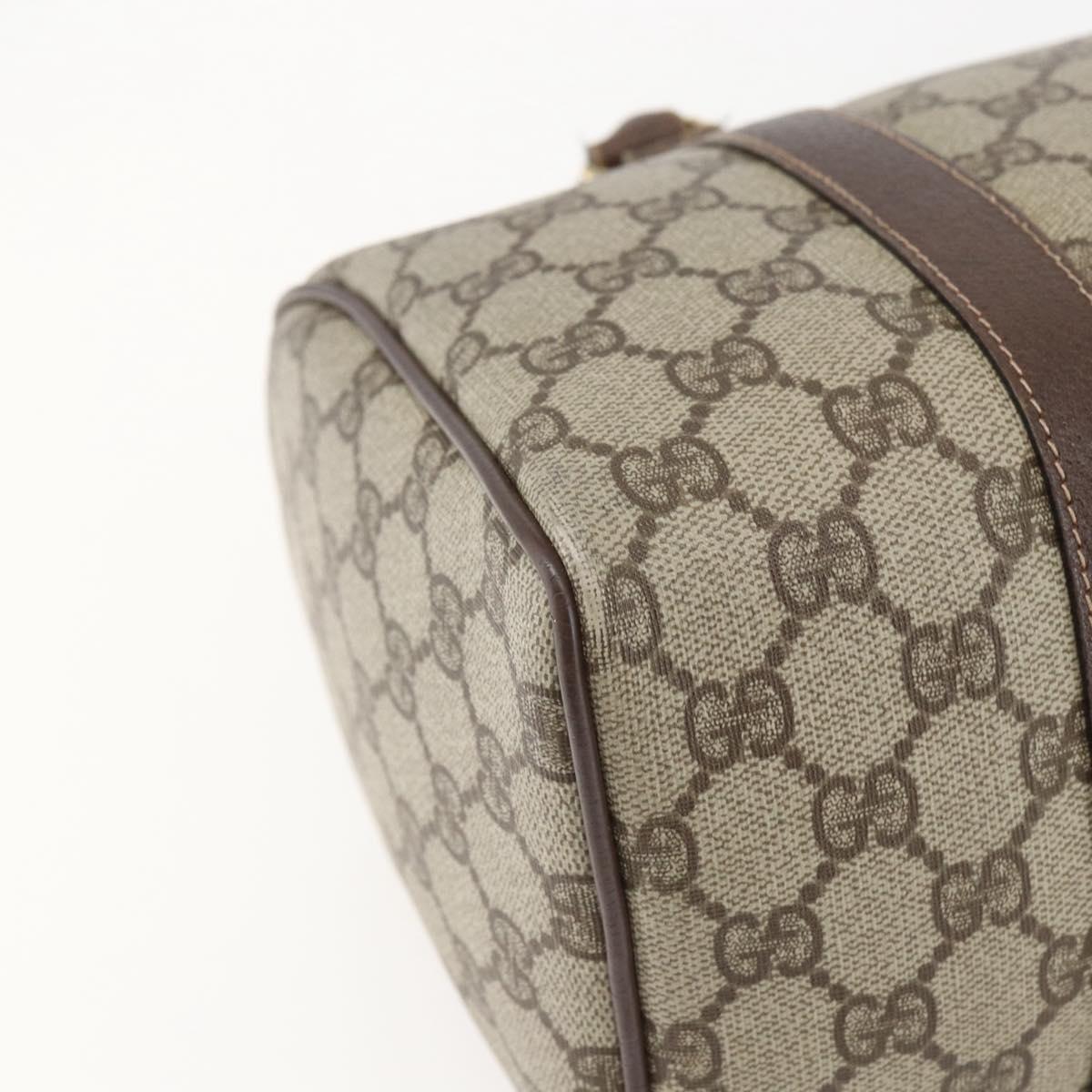 GUCCI GG Supreme Web Sherry Line Hand Bag PVC Beige Gold 002 39 6838 Auth 157749