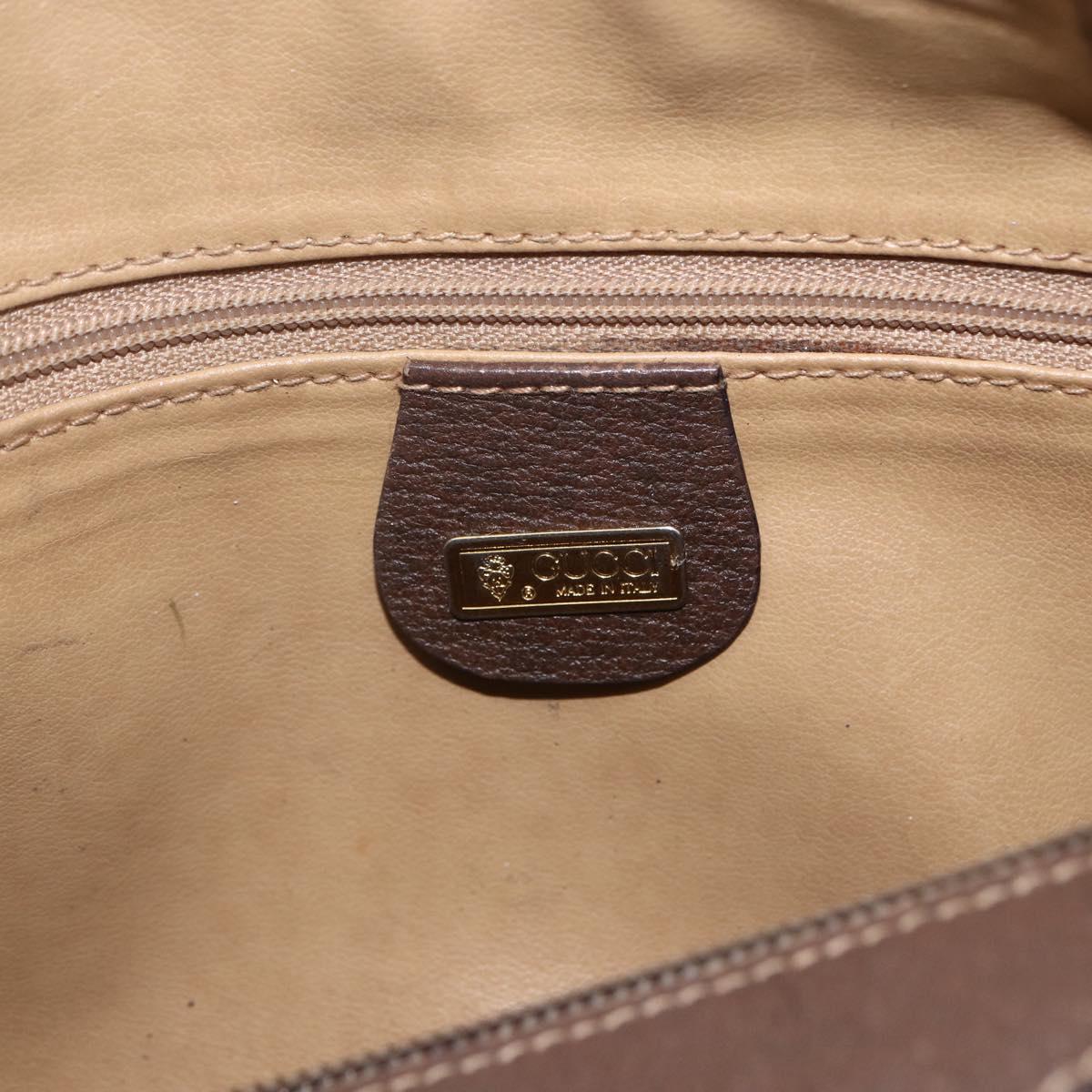 GUCCI GG Supreme Web Sherry Line Hand Bag PVC Beige Gold 002 39 6838 Auth 157749