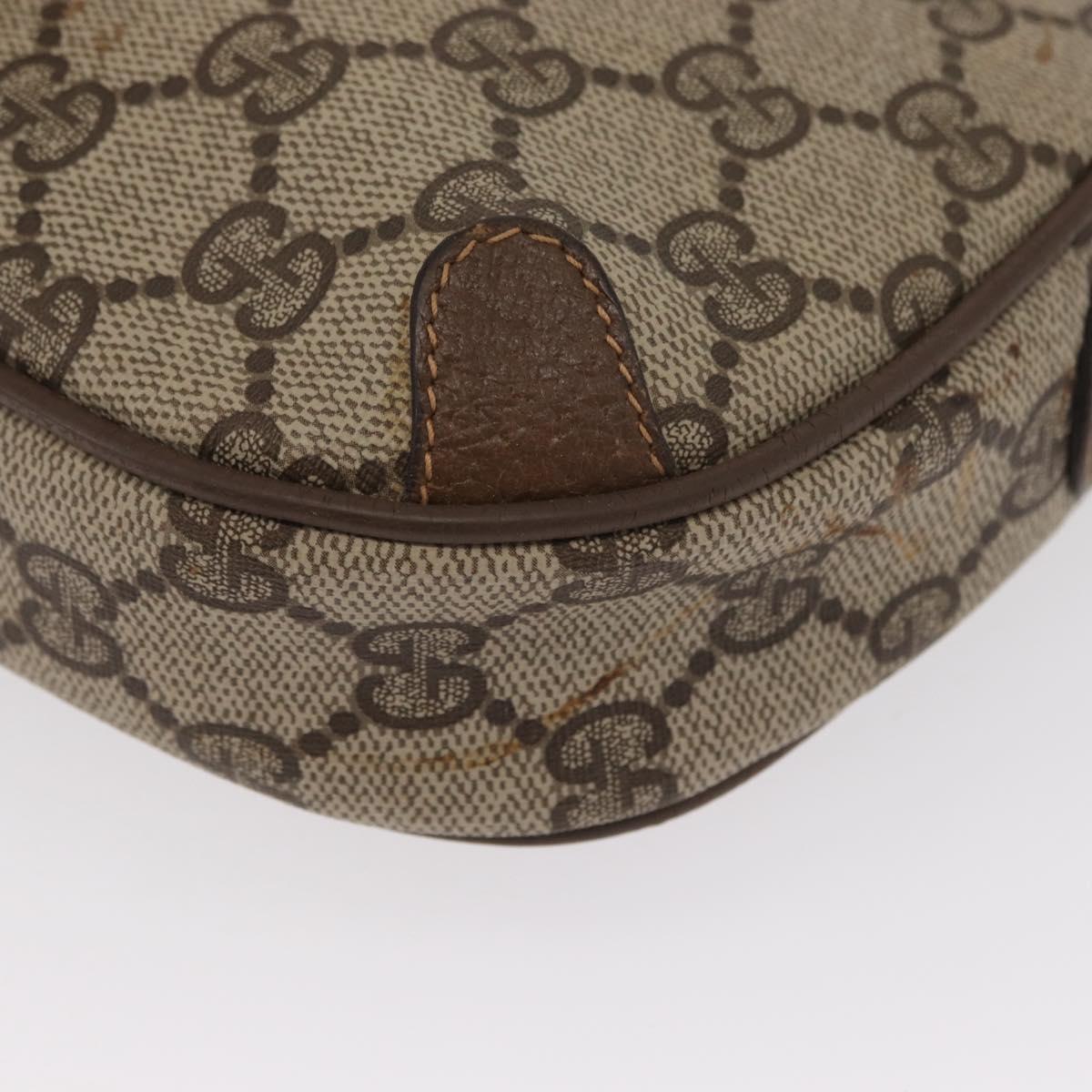 GUCCI GG Supreme Web Sherry Line Bag PVC Beige Gold 89 02 066 Auth 157753