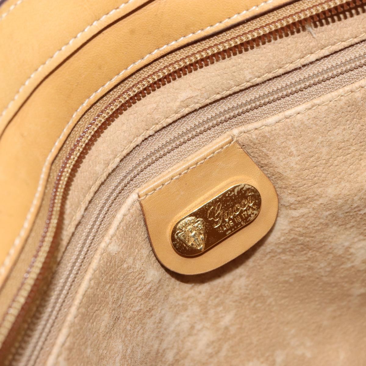 GUCCI Micro GG Supreme Hand Bag PVC Beige Gold 000 106 1325 Auth 157759