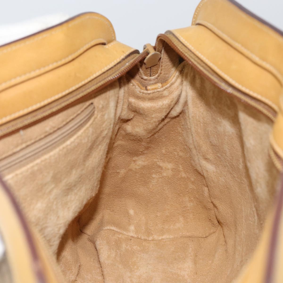 GUCCI Micro GG Supreme Hand Bag PVC Beige Gold 000 106 1325 Auth 157759