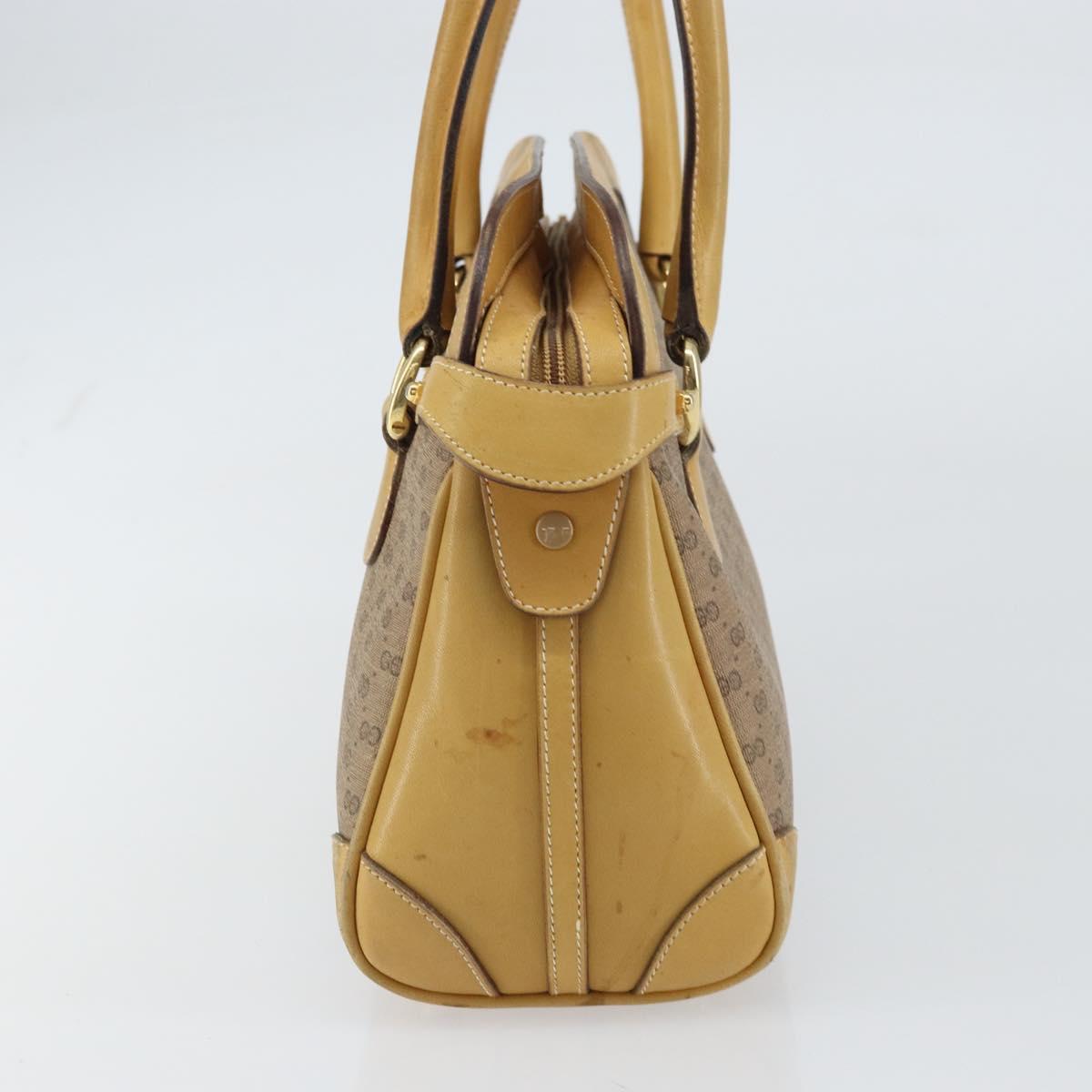 GUCCI Micro GG Supreme Hand Bag PVC Beige Gold 000 106 1325 Auth 157759