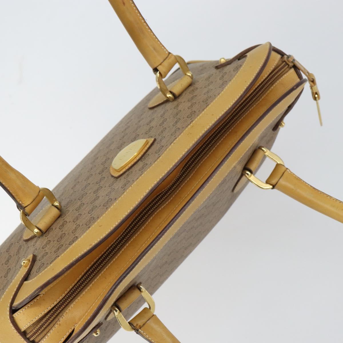 GUCCI Micro GG Supreme Hand Bag PVC Beige Gold 000 106 1325 Auth 157759