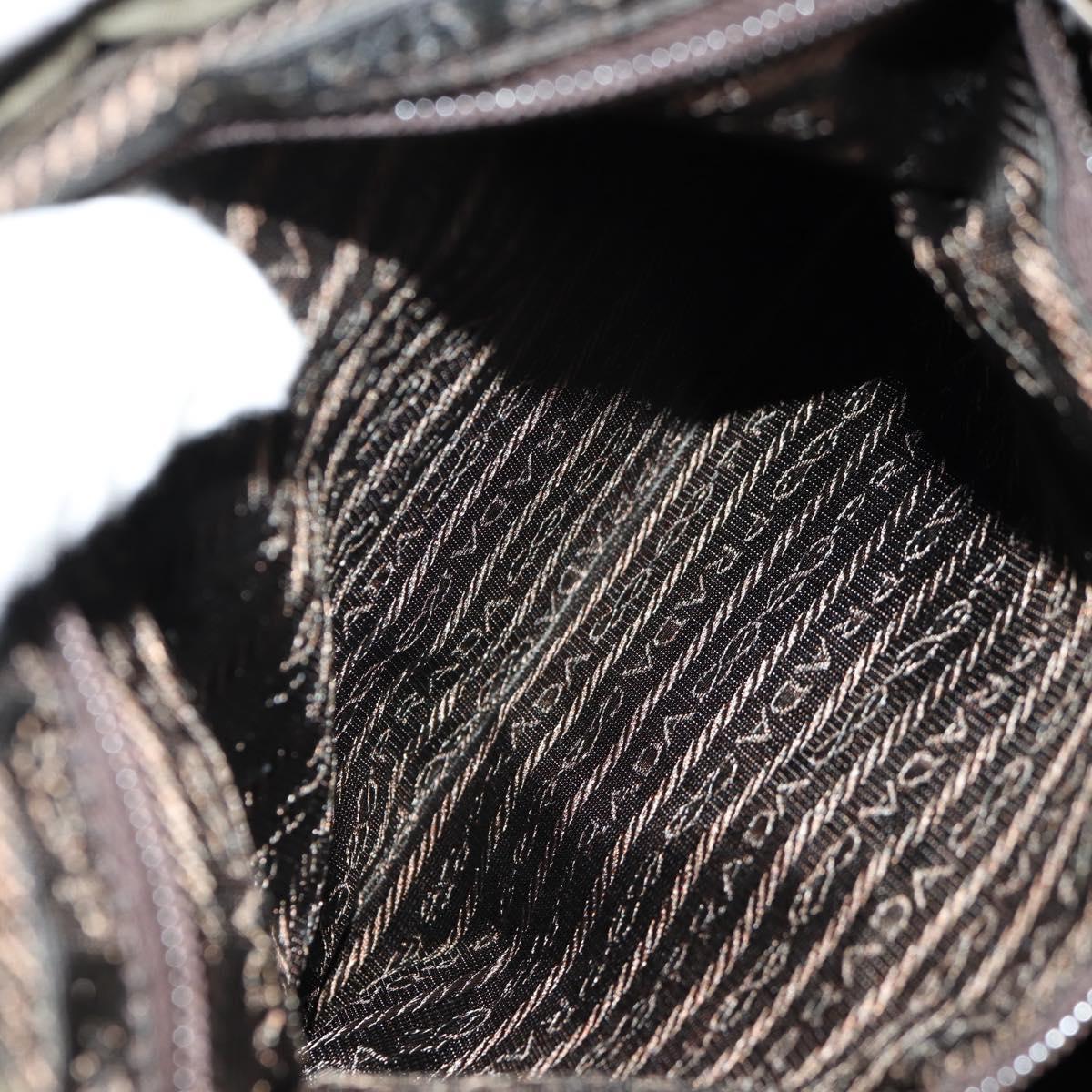PRADA Backpack Nylon Khaki Silver Auth 157774