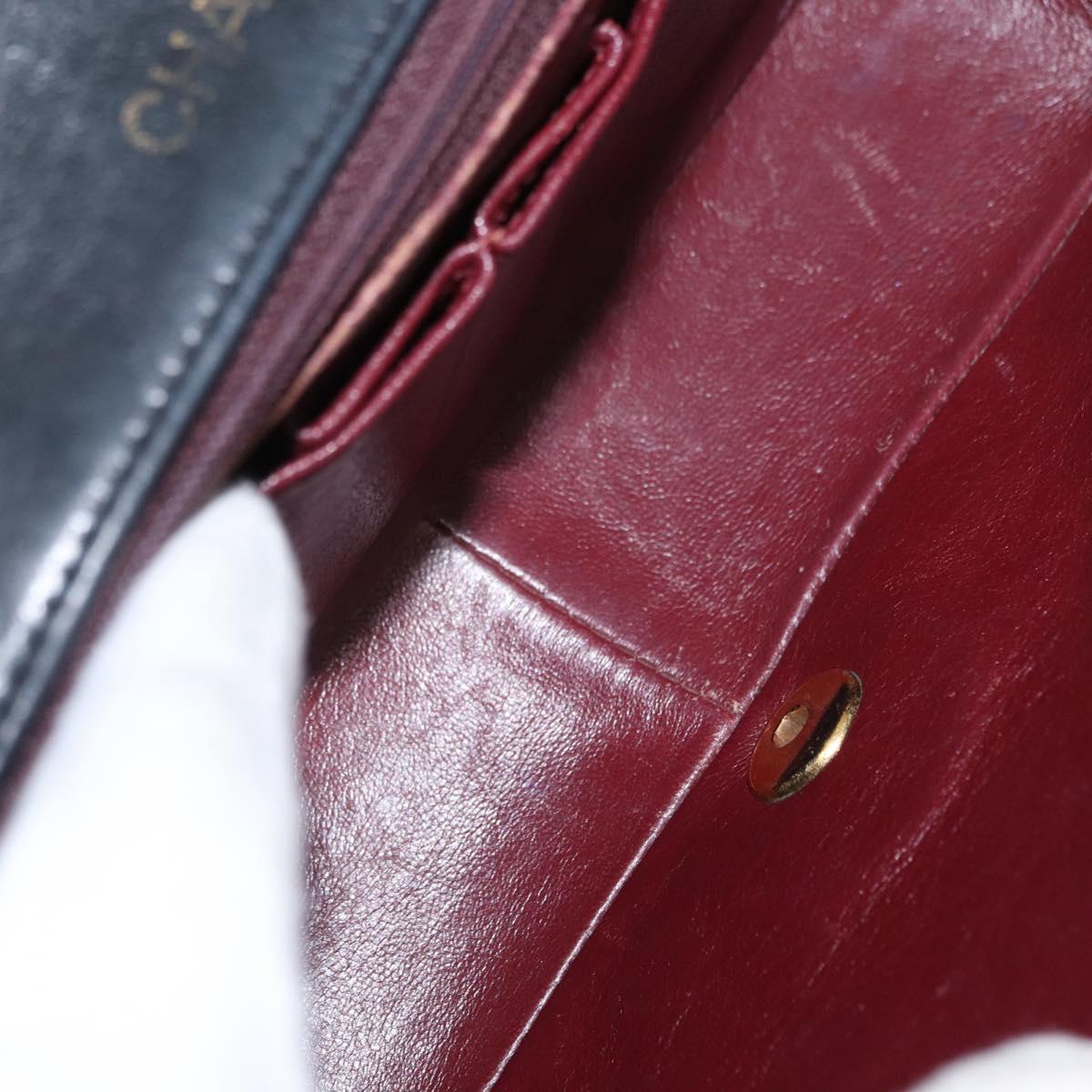 CHANEL Chain Matelasse 23 Shoulder Bag Lamb Skin Black Gold CC Auth 157790