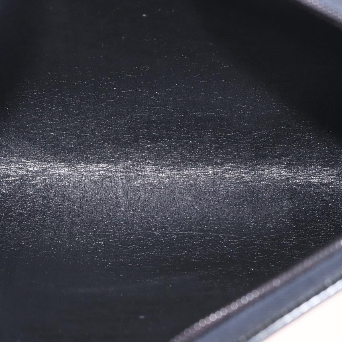 Christian Dior Trotter Canvas Chain Shoulder Bag Black Gold Auth 157804