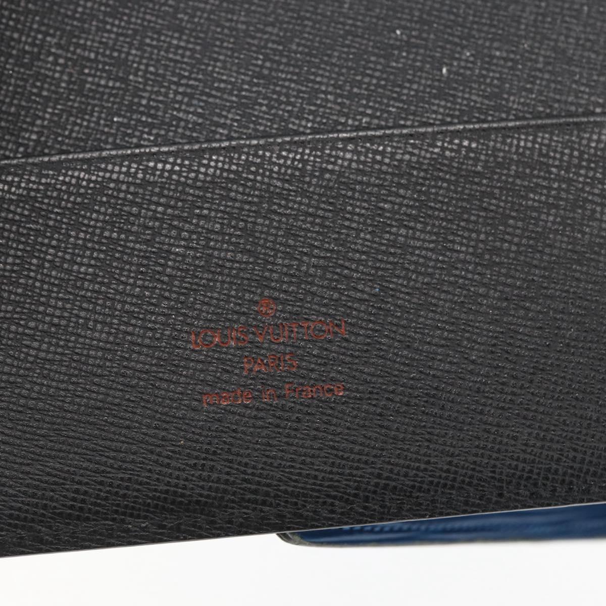 LOUIS VUITTON Epi Agenda GM Day Planner Cover Blue R20065 LV Auth 157809