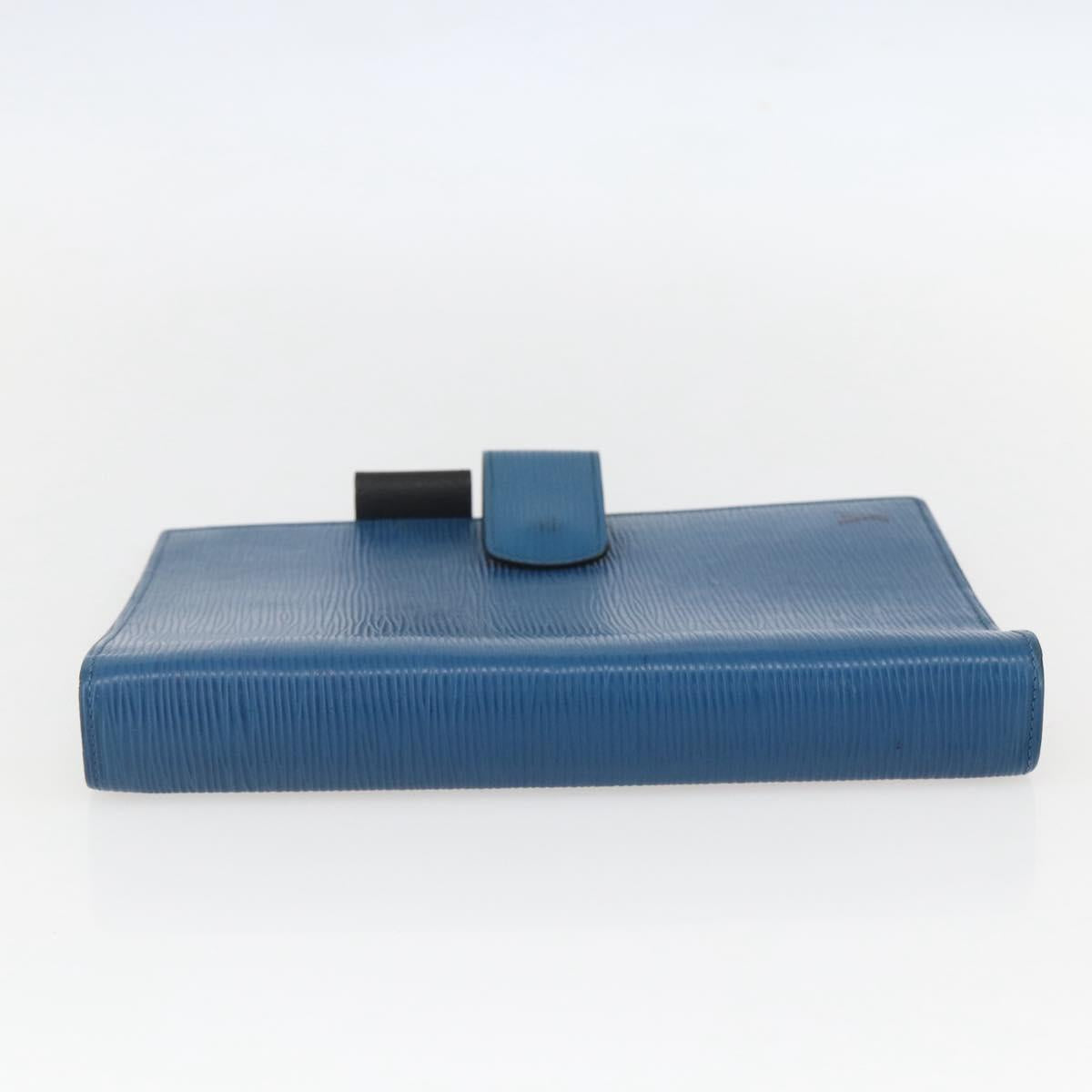 LOUIS VUITTON Epi Agenda GM Day Planner Cover Blue R20065 LV Auth 157809