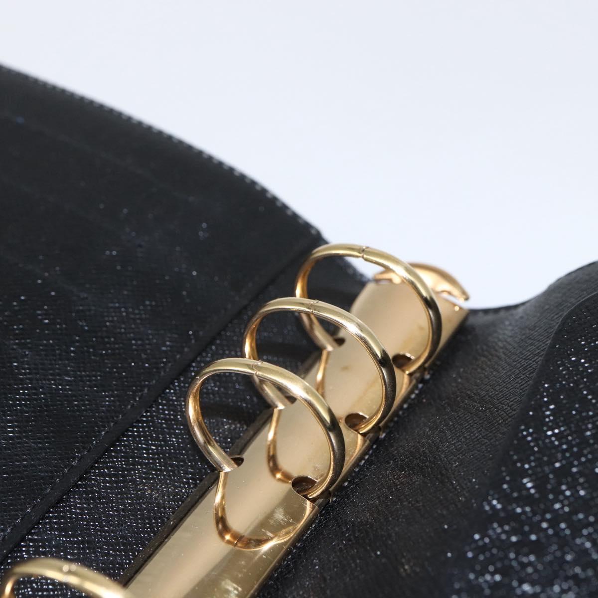 LOUIS VUITTON Epi Agenda MM Day Planner Cover Black R20042 LV Auth 157811