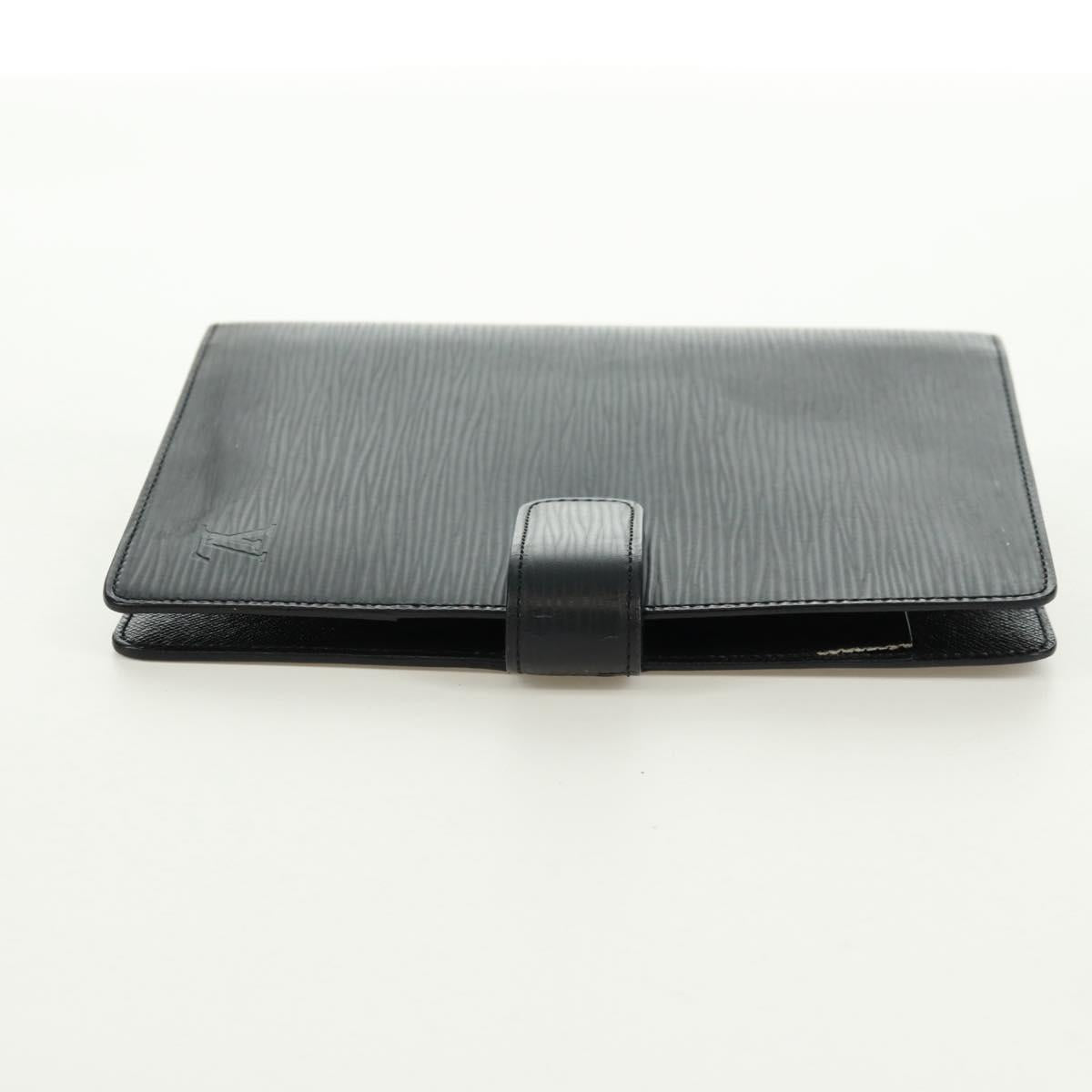 LOUIS VUITTON Epi Agenda MM Day Planner Cover Black R20042 LV Auth 157811